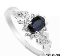 免費代理合作 天然藍(lán)寶石銀戒指，高品質(zhì)珠寶首飾加工廠直供